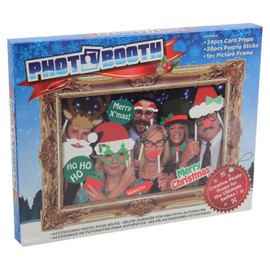 PMS 25PC PHOTO BOOTH SELFIE PROPS W/PICTURE FRAME - XMAS PAR