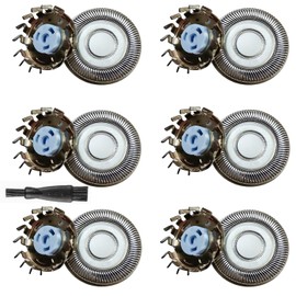 SH71 Replacement Shaving Heads Compatible with Philips, for Shaver Series 7000 (S7XXX) S9000 Prestige and Square Series 5000 (S55XX) Shaving Heads Shavers, with Cleaning Brush, Pack of 6