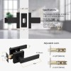 Probrico Matte Black Privacy Door Lever Lock Easy Install Bathroom