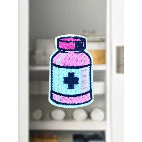 Unbranded Medicine Embroidered Iron On Patch 1.4" x 2.2" FREE