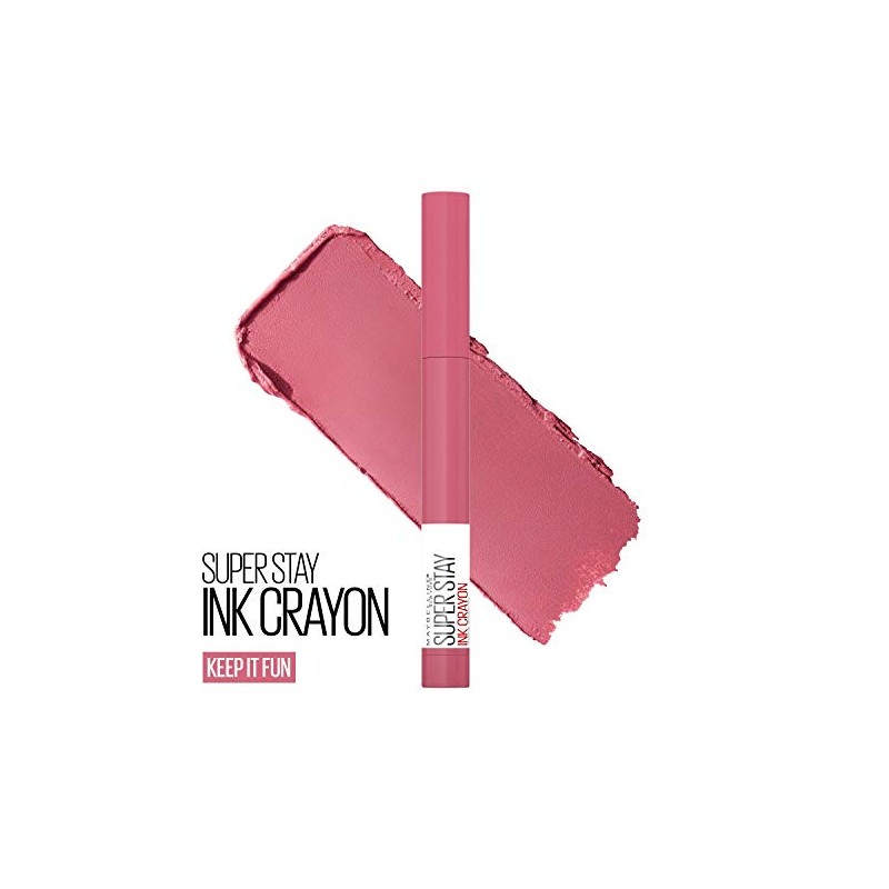 Maybelline Superstay ink crayon Matte longwear lipstick Makeup, Long Lasting