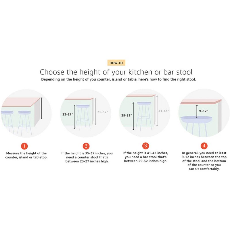 WORKPRO Bar Stools 360 Degree Swivel Black Chair Heavy Duty