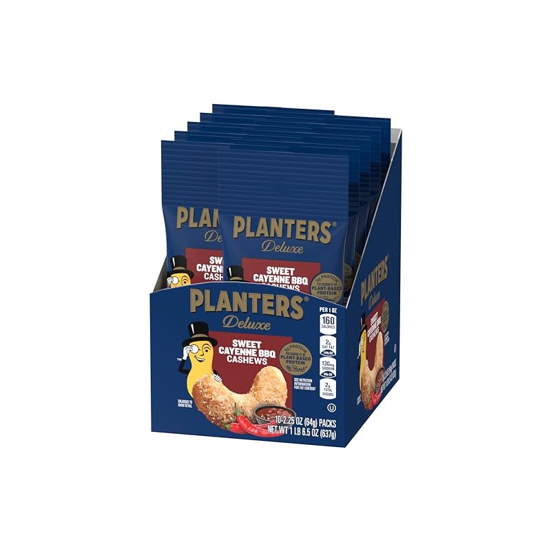 PLANTERS Sweet Cayenne BBQ Cashews (Pack of 10)