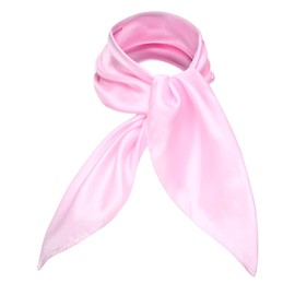 Plain 100% Genuine Mulberry Silk Small Square Scarf, 55 x 55cm (21.5 x 21.5 inches), Baby Pink