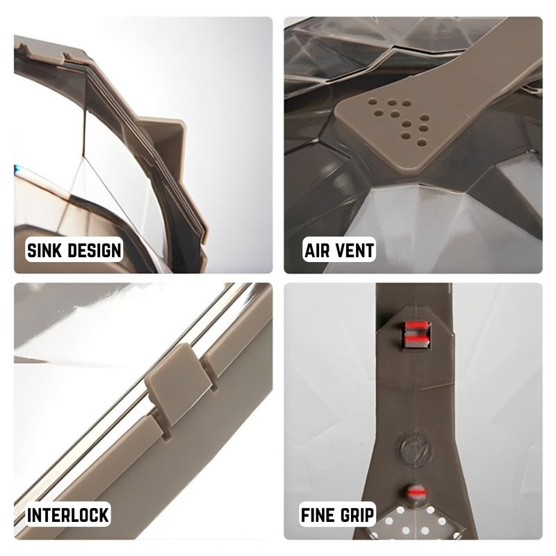 Microwave Splatter Cover with Anti-Scald Bowl Holder Clips – 10