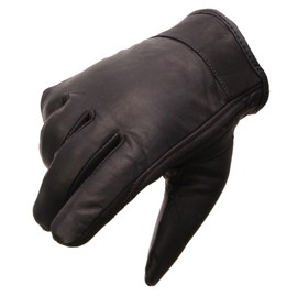 Milwaukee Leather Men’s Black Leather Waterproof Cruiser Gloves with Gel Palm - MG7522 (4X-Large)
