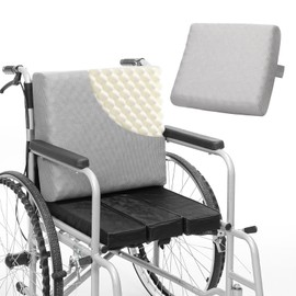 Beuuatm Wheelchair Back Cushion,Foam Pad Wheelchair Seat Cushion Backrest to Relieve Back