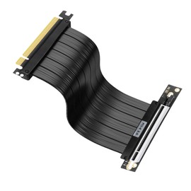 BTBcoin PCIe 3.0 x16 Riser Cable 200mm - RTX 3070/3060/GTX 1660 Compatible High Speed GPU Extension Cable, 90° Right Angle Gaming Graphics Card Extender with Professional EMI Shielding