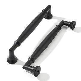 khtumeware khtumeware 10 Pack 5 Inch(128mm) Matte Black Cabinet Pulls Heavy Duty Solid Cabinet Handles Kitchen Cabinet Hardware for Cupboard Drawer Handles