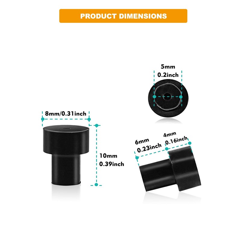 Grate Rubber Feet W10919249 for Gas Range - Compatible with