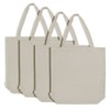Augbunny 100% Cotton Canvas Shopping Tote Bag Grocery Bag 4-pack