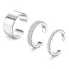 ORAZIO 2-3 Piece Ear Cuff Set Women's 925 Sterling Silver
