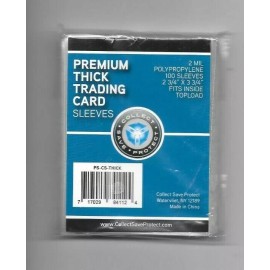 Collect Save Protect 100 THICK CARD TOPLOAD PREMIUM SOFT SLEEVES MEMORABILIA SLEEVE GAME USED