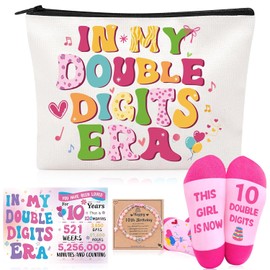 MOTONG 10th Birthday Gifts for Girls, Sweet 10 Year Old Girls Birthday Presents, Makeup Bag Set, Sweet Presents for Daughter Niece Granddaughter Sisters Friend