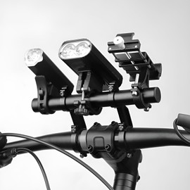 Fkereg Bicycle Handlebar Extender, 20cm Double Clamp Mount Handle Bar Extension for Bike, Aluminum Alloy Handlebar Extensions Bracket for Bicycle, Cycling Equipment Attachment, Red