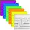 300 Sheets Lined Transparent Sticky Notes, 3x3 Inch 6 Colorful