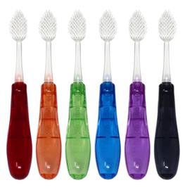RADIUS Tothbrush Tour Travel Brush - 6 Pack in Assorted Colors, BPA Free and ADA Accepted, Designed to Improve Gum Health and Reduce the Risk of Gum Disease