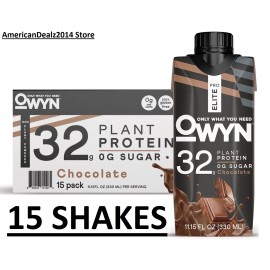 OWYN Pro Elite 32G Keto Plant Protein Shake, Chocolate (11.15 Fl. Oz, 15 Pk.)