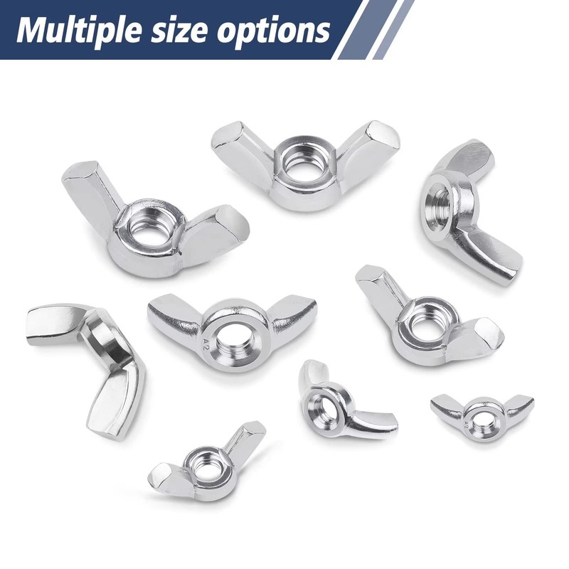 DIN 315 Wing Nut M8, Leryati Pack of 10 Stainless