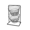 Kitchen steel basket 2-tier round storage basket organizer for small storage black 2 Tiers