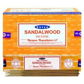 Sandalwood Incense Sticks - Total 180 Insence-Sticks and Incense Stick Holder Bundle Insence Insense Satya Incense