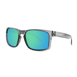 FUOFEN Rectangular Polarized Sports Sunglasses for Men Driving Fishing fashion UV400 Protection Shades Turquoise Revo