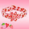 Elegant Little Tail Spring Dog Collar, Strawberry Print Cotton Soft