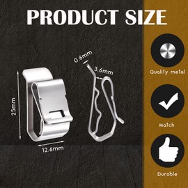 50 Pcs Cable Clip Solar Panel Cable Clip Metal Wire Clips Stainless Steel for Electrical Cord Management, 5.0 mm to 7.60 mm in Rope Capacity, Silver