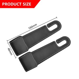 Adunsiaoto Pack of 2 Car Storage Bag Hooks, Vehicle Back Seat Hook Hanger, Universal Car Back Seat Headrest Hanger for Handbag, Shopping Bags (Black)