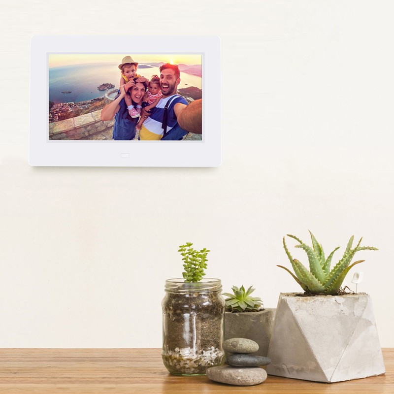 7Inch 1024*600HD Digital Photo Picture Frame Alarm Clock Player Album