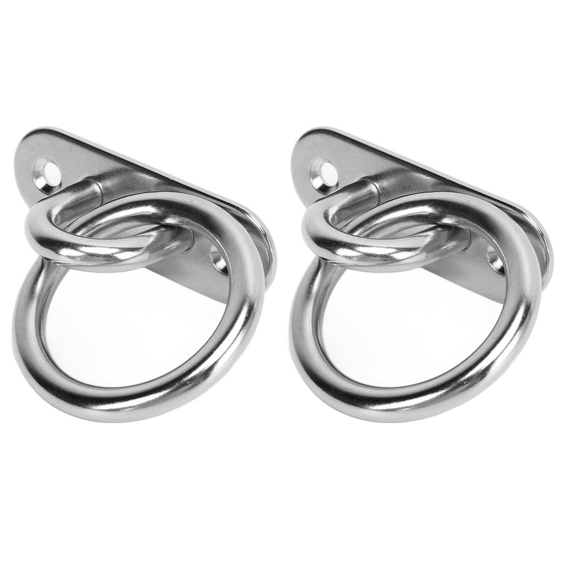 2pcs Stainless Steel Pad Eye Plate High Strength Highly Polished