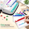 Pill Pouch Organizer,7 Zippered Waterproof Pill Pouches for Travel, Black