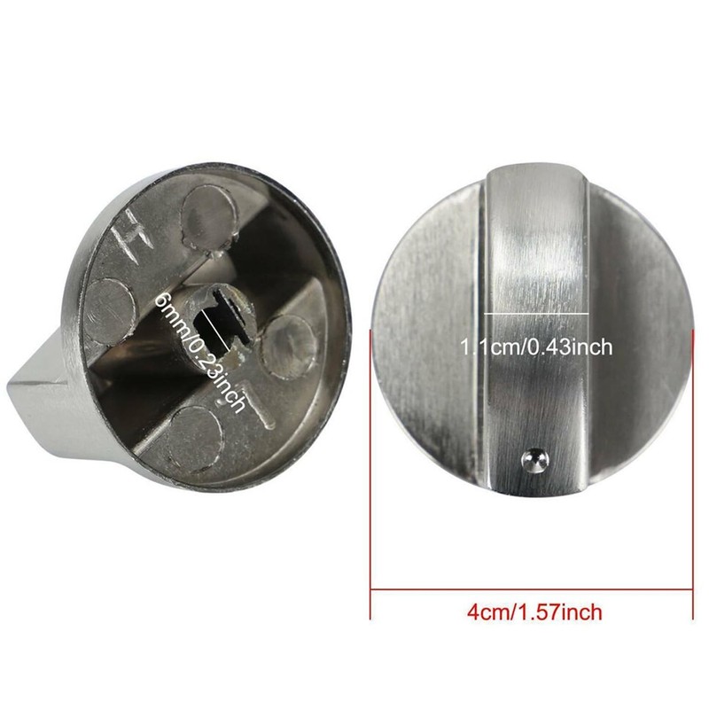 6X Gas Stove Knobs Home Kitchen Cooker Oven Cooktop Metal