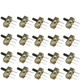 KKHMF 20pcs SS12D00G5 Slide Switch Toggle Switch SPDT 1P2T 2 Position 3 Pin Shaft 5MM Pitch 2.5MM