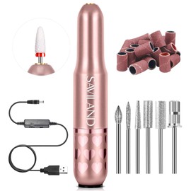 SAVILAND Acrylic Electric Nail Drill : Exclusive Love Series Portable Efile Nail Drill Machine Professional Complete Drill Bits for Remove Acrylic Nails Manicure & Toenails Nail Care Home Salon DIY