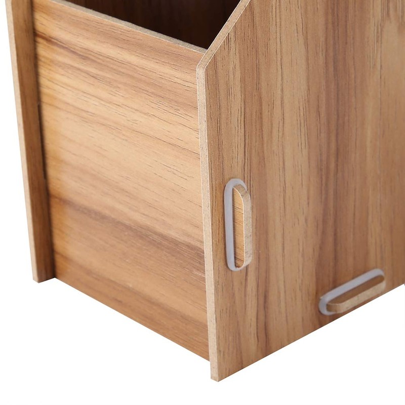 Tyenaza Desktop File Magazine Folder Holder, Wooden Hollow Cat Desktop