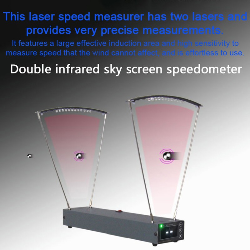 Velocimetry Speed Measuring Instrument 0-2000MPS Bow Velocity Measurement Tool Aluminum