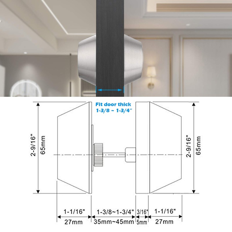 Gobrico 5 Keyed Alike Double Cylinder Deadbolts with Same Key
