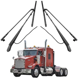 2-Pcs Front Windshield Wiper Arm Pair Kit with Spray Nozzle and Blade Fit for Kenworth 2008-2014 T600,2013-2017 T660,2007-2020 T800/W900,Replace#602-5405,R23102922, R23102923, R23-1035-22, R23-1035-23