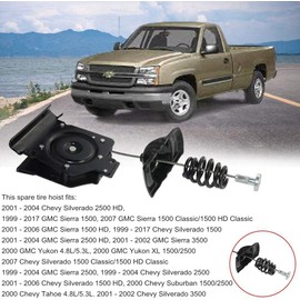 924-510 Spare Tire Hoist Spare Tire Winch Carrier | for 1999-2017 Chevy Silverado 1500 2500 3500 Suburban Tahoe, GMC Sierra 1500 2500 3500 Yukon 6 Lug Wheel | Replaces# 20870067, 15703311, 15866164