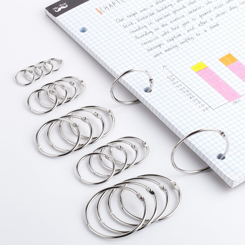 Mr. Pen- Binder Rings, Loose Leaf Binder Ring, 36pc, Assorted