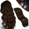 Vivien Real Hair Micro Ring Extensions, Brown Extensions, Micro Ring