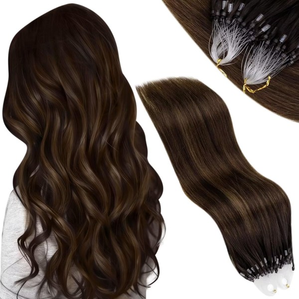 Vivien Real Hair Micro Ring Extensions, Brown Extensions, Micro Ring