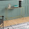 Henley 42'' Wide Rectangular Console Table with Glass Top in