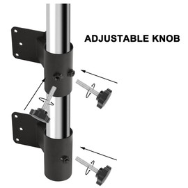 Deck Umbrella Mount,Umbrella Holder for Deck Railing,Patio Deck Mount Umbrella Holder Heavy Duty Adjustable Metal Umbrella Stand Outdoor Base Attaches to Railing, Outdoor Courtyard, Balcony, Boats