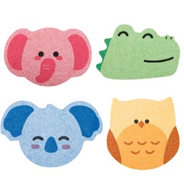 OHREN 4 Stück Baby-Badeschwämme, Baby Wasch Schwamm, Badeschwamm Duschschwamm Kinder, Duschschwamm Kinder, Badeschwamm Süß, Duschschwamm Baby, für Baby, Cartoon-Form