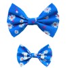 New Dogs Bow Tie Bowtie Summer Flowers red pink blue
