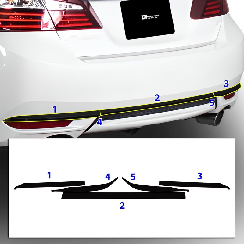 BOGAR TECH DESIGNS Rear Bumper Chrome Delete Overlay Compatible with