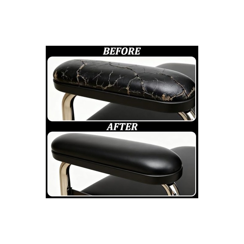 2PCS Soft Black Ergonomic Arm Pad Cushion Replacement Universal PU