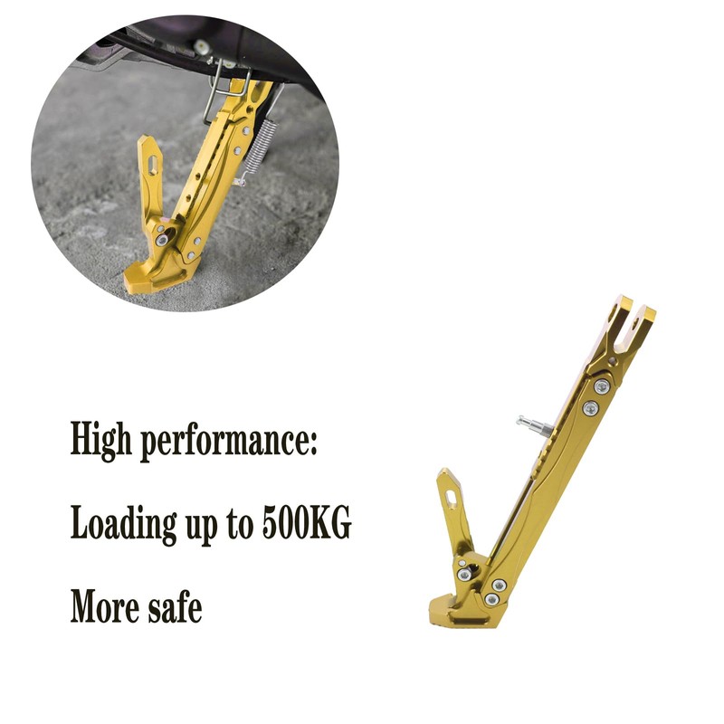 Adsspro Universal Lengthened Adjustable Long Kickstand CNC Aluminum Alloy Motorcycle